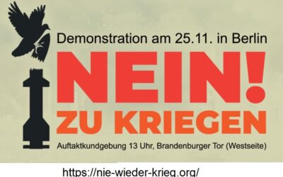 Nein zu Kriegen – Rüstungswahnsinn stoppen